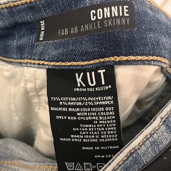 Kut From The‎ Kloth High Rise Connie Fab Ab Ankle Skinny Size 4 - Picture 8 of 8